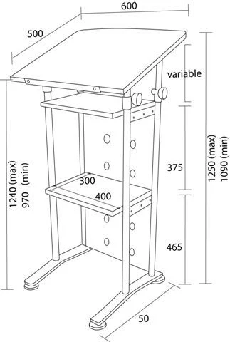 Essentials Lectern-Meeting Room Furniture-Commercial Traders - Office Furniture