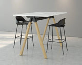 Ligna Bar Leaner Frame-Barleaners-900 Round-Commercial Traders - Office Furniture