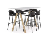 Ligna Bar Leaner Frame-Barleaners-900 Round-Commercial Traders - Office Furniture