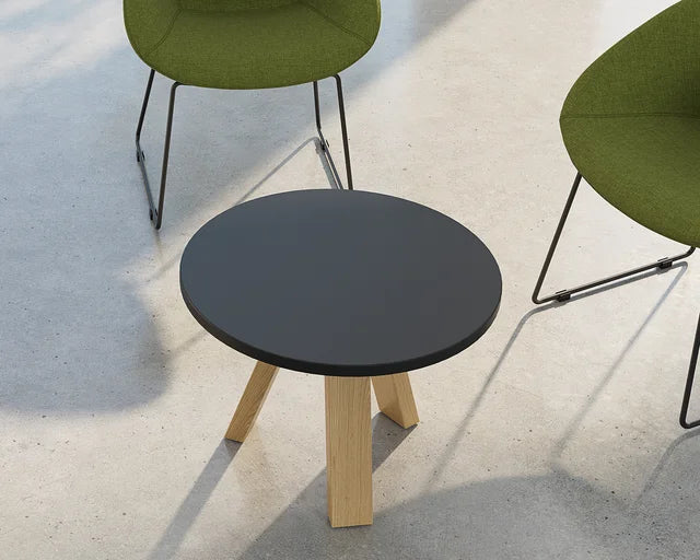 Ligna Coffee Table-Coffee Tables-600 Round-White-Commercial Traders - Office Furniture