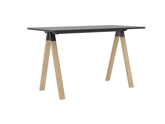 Ligna Bar Leaner-Meeting Tables-1800 x 900-Black-Commercial Traders - Office Furniture