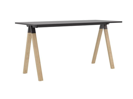 Ligna Bar Leaner-Meeting Tables-2100 x 900-Black-Commercial Traders - Office Furniture