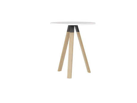 Ligna Bar Leaner-Meeting Tables-900 Round-White-Commercial Traders - Office Furniture
