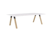 Ligna Boardroom Table 2.4m-Meeting Tables-White-Commercial Traders - Office Furniture