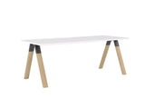 Ligna Desk-Desks-2000 x 800-White-Commercial Traders - Office Furniture