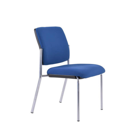 Buro Lindis Chair - 4 Leg-Meeting Room Furniture-Dark Blue-Flat Pack-No Arms-Commercial Traders - Office Furniture