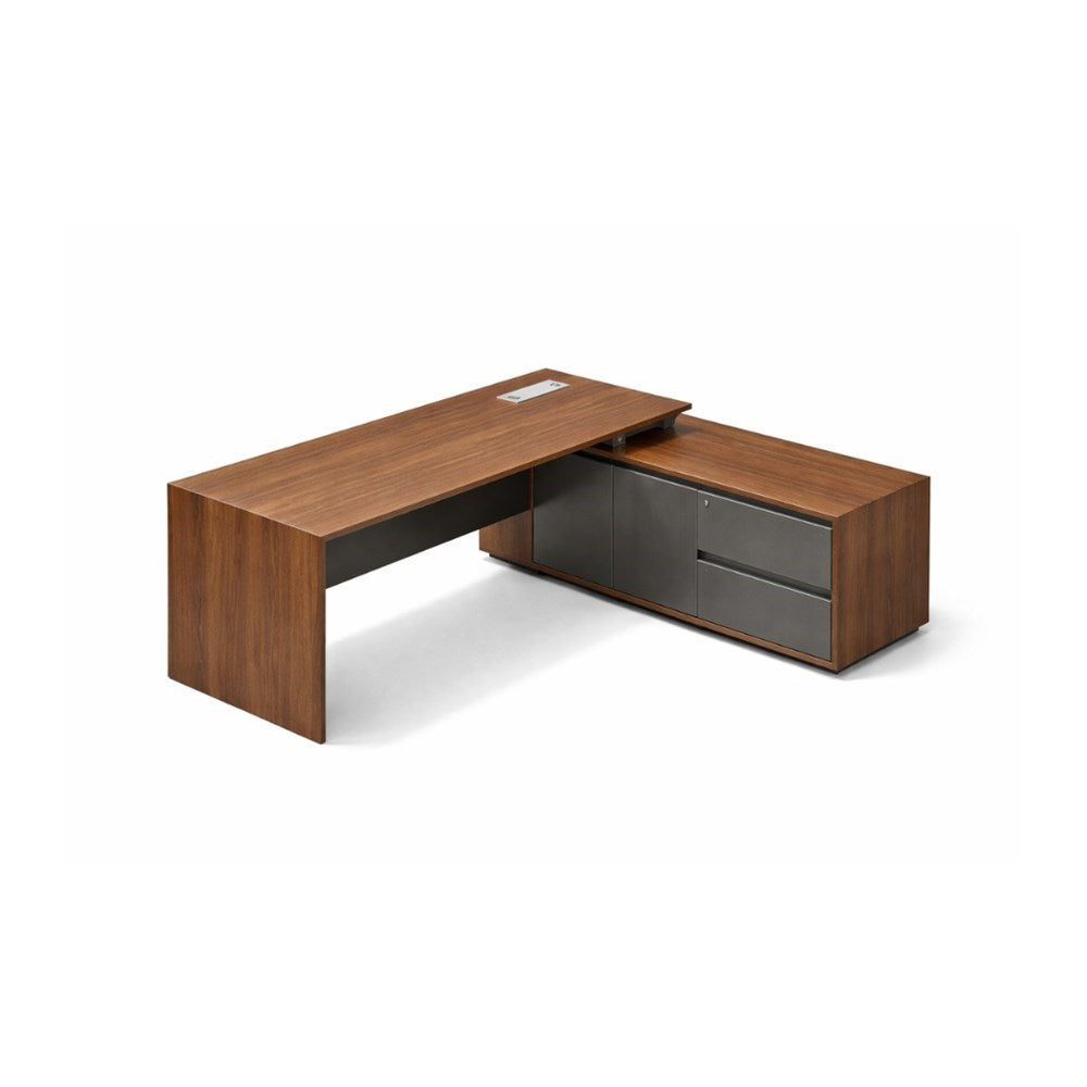Maxim Executive Desk with Side Cabinet