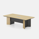 Maxim Boardroom Table-Meeting Tables-White Oak-2400 x 1200-Commercial Traders - Office Furniture