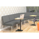 Memo Laptop Table-Reception Furniture-Snow Velvet-Trapezium-Commercial Traders - Office Furniture