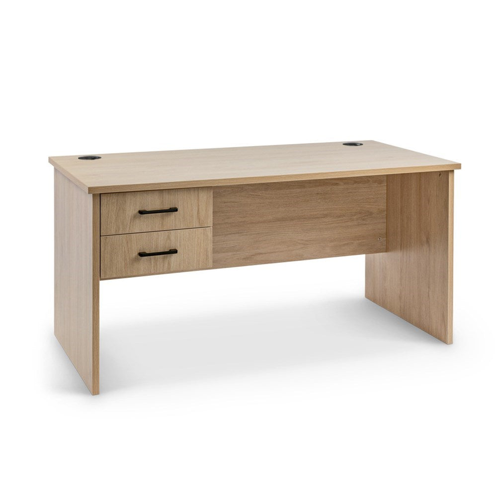 Oki Straight Desk with Drawers-Desks-1200-Commercial Traders - Office Furniture