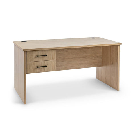 Oki Straight Desk with Drawers-Desks-1200-Commercial Traders - Office Furniture