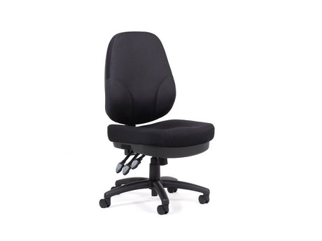 Plymouth Express Highback Office Chair - Black Only-Office Chairs-No Arms Thanks-Flat Pack Please-Commercial Traders - Office Furniture