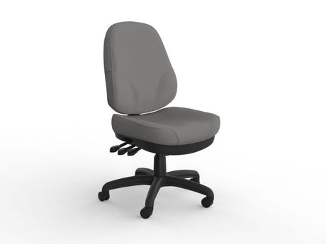 Plymouth Heavy Duty Chair-Office Chairs-Breathe Alloy Grey-No Arms Thanks-Commercial Traders - Office Furniture