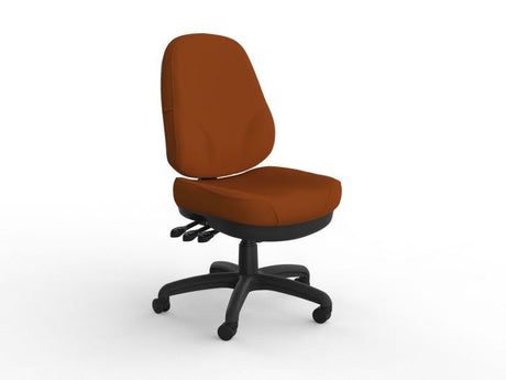 Plymouth Chair-Office Chairs-Breathe Burnt Orange-No Arms Thanks-Commercial Traders - Office Furniture