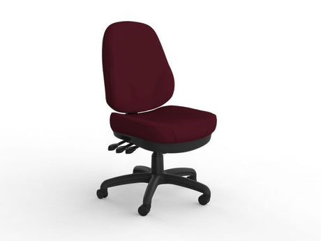 Plymouth Heavy Duty Chair-Office Chairs-Breathe Ruby Red-No Arms Thanks-Commercial Traders - Office Furniture