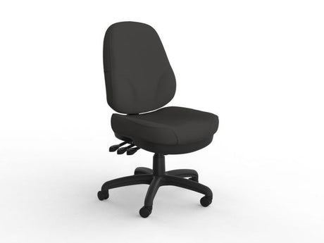 Plymouth Heavy Duty Chair-Office Chairs-Breathe Slate Grey-No Arms Thanks-Commercial Traders - Office Furniture