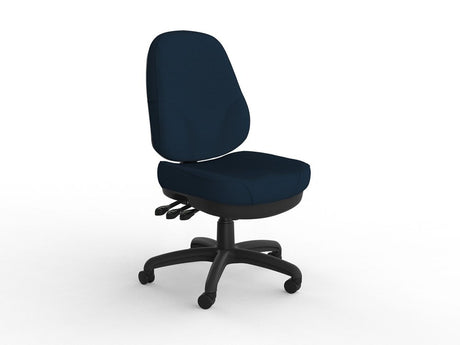 Plymouth Heavy Duty Chair-Office Chairs-Crown Midnight-No Arms Thanks-Commercial Traders - Office Furniture