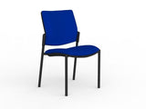 Vision Visitor Chair-Meeting Room Furniture-Breathe-No Arms Thanks-Black Powdercoat-Commercial Traders - Office Furniture