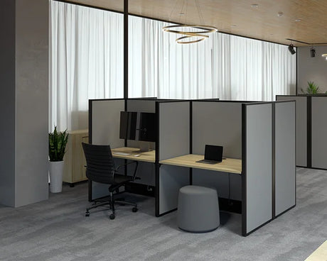 Studio 50 Partition - 1200h x 1500w-Office Partitons-Crown-Silver-Commercial Traders - Office Furniture