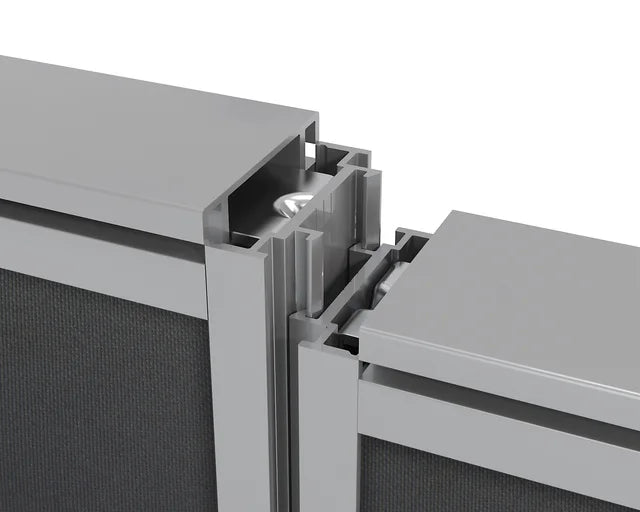 Studio 50 Desk Mount Screen - 900H x 1500W-Office Partitons-Crown-White-Commercial Traders - Office Furniture