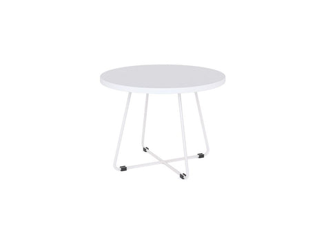 Zion Coffee Table Round-Reception Furniture-600 mm dia-White-White-Commercial Traders - Office Furniture