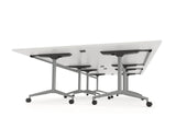 Team Flip Table 1600x800-Meeting Room Furniture-Atlantic Oak-Black-Commercial Traders - Office Furniture