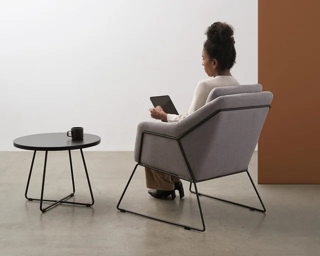Tetra Reception Chair-Reception Furniture-Grey-Commercial Traders - Office Furniture