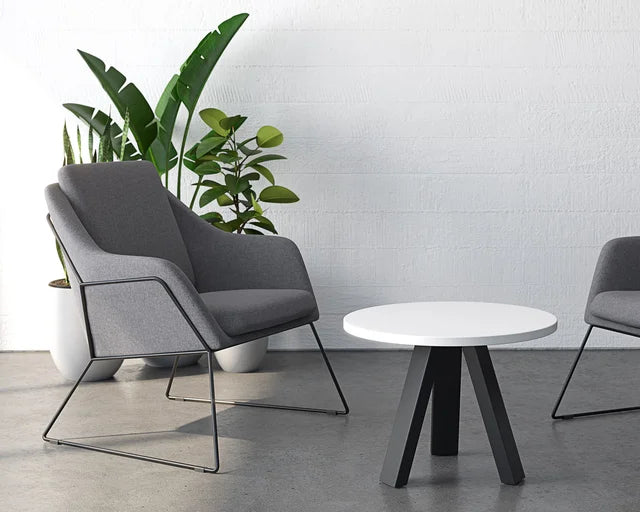 Tetra Reception Chair-Reception Furniture-Grey-Commercial Traders - Office Furniture