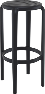 Tom Stool 750H-Barstools-Black-Commercial Traders - Office Furniture
