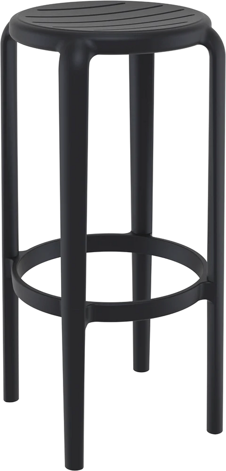 Tom Stool 750H-Barstools-Black-Commercial Traders - Office Furniture