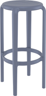 Tom Stool 750H-Barstools-Charcoal-Commercial Traders - Office Furniture