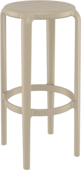 Tom Stool 750H-Barstools-Taupe-Commercial Traders - Office Furniture