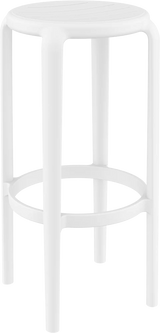 Tom Stool 750H-Barstools-White-Commercial Traders - Office Furniture