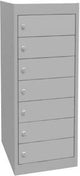 Ex Demo - One Only - Laptop Lockers - 7 Tier - Multi Door-Storage-Silver Grey-Commercial Traders - Office Furniture