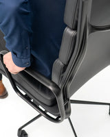Vogue Executive Leather Chair-Office Chairs-Mid Back-Flat Pack Please-Tan-Commercial Traders - Office Furniture