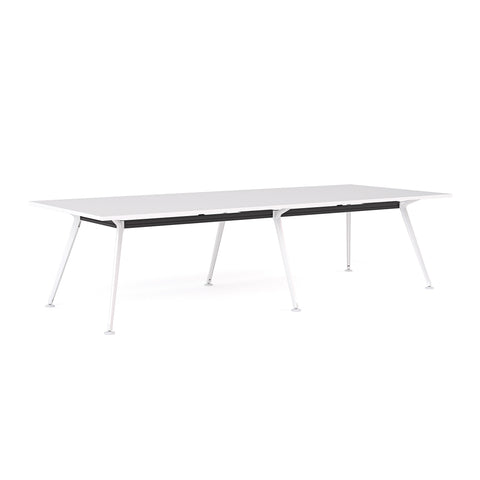 Special - Euro Boardroom Table 3000 x 1200 - White Frame Only-Meeting Room Furniture-Snowdrift-White Leg-North Island Delivery-Commercial Traders - Office Furniture