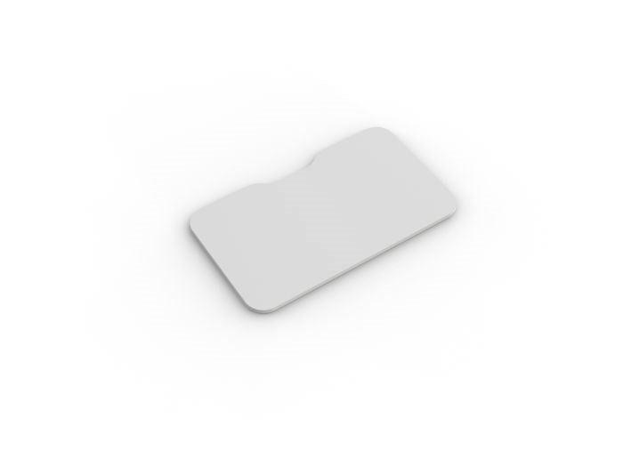 Top Only - Scallop-Desking-Atlantic Oak-1200 x 700-Rectangular-Commercial Traders - Office Furniture