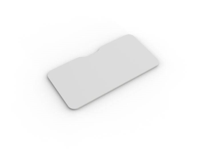 Top Only - Scallop-Desking-Atlantic Oak-1200 x 700-Rectangular-Commercial Traders - Office Furniture