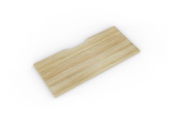 Top Only - Scallop-Desking-Atlantic Oak-1200 x 700-Rectangular-Commercial Traders - Office Furniture