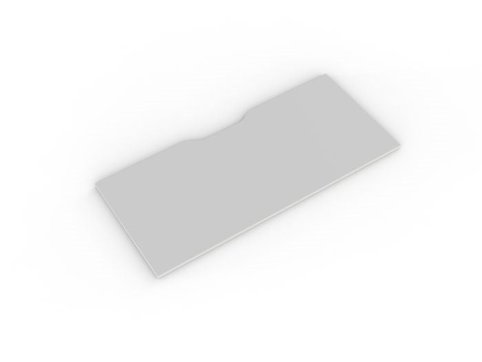 Top Only - Scallop-Desking-Atlantic Oak-1200 x 700-Rectangular-Commercial Traders - Office Furniture