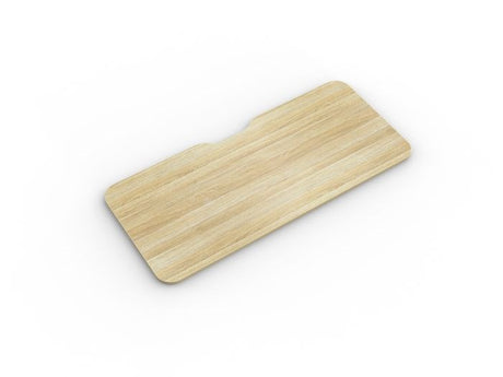 Top Only - Scallop-Desking-Atlantic Oak-1200 x 700-Rectangular-Commercial Traders - Office Furniture