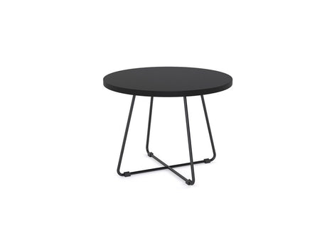 Zion Coffee Table Round-Reception Furniture-600 mm dia-Black-Black-Commercial Traders - Office Furniture