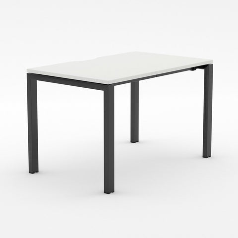 Alti 1200 x 750 Desk-Desking-White-Black-Delivery to North Island-Commercial Traders - Office Furniture