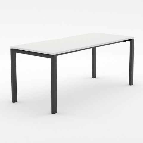 Alti 1800 x 750 Desk-Desking-White-Black-Delivery to North Island-Commercial Traders - Office Furniture