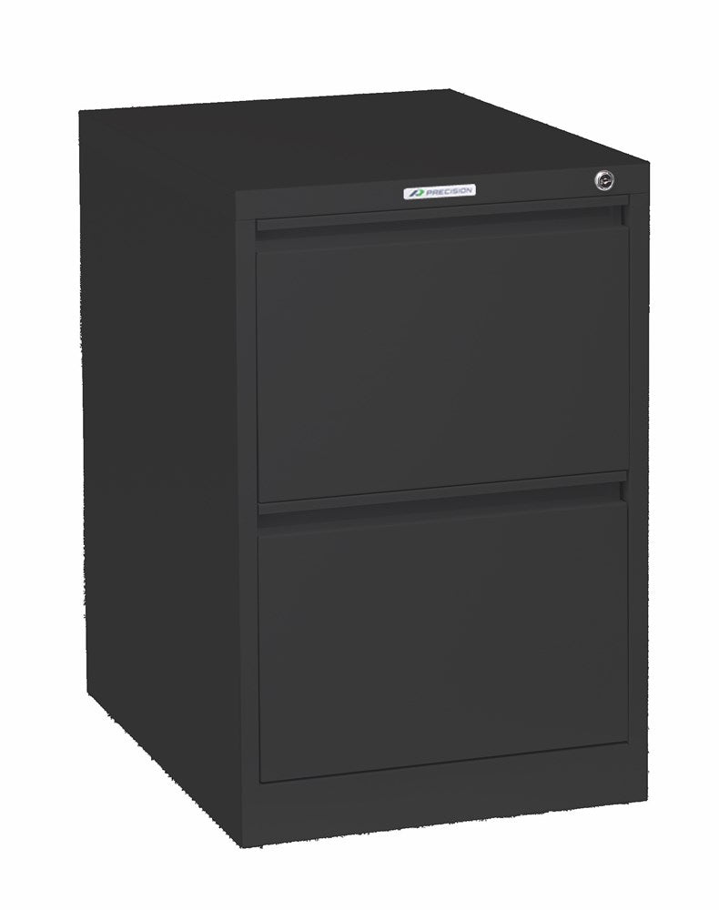 Classic 2 Drawer Filing Cabinet - Quickship-Storage-Black-Commercial Traders - Office Furniture