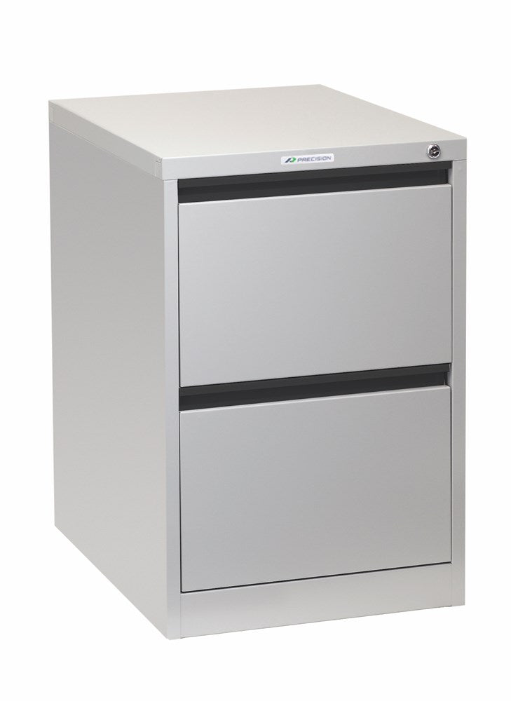 Classic 2 Drawer Filing Cabinet - Quickship-Storage-Silver Grey-Commercial Traders - Office Furniture