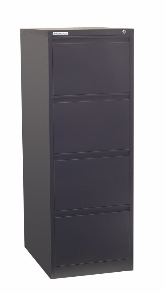 Classic 4 Drawer Filing Cabinet-Storage-Black-Commercial Traders - Office Furniture