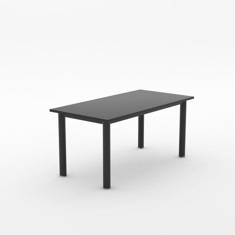 Alti Deluxe 1600 Long Canteen Table-Lunchroom Tables-Black-Black-North Island Delivery-Commercial Traders - Office Furniture