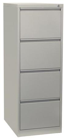 Firstline 4 drawer vertical filing cabinet-Storage-Grey-Commercial Traders - Office Furniture