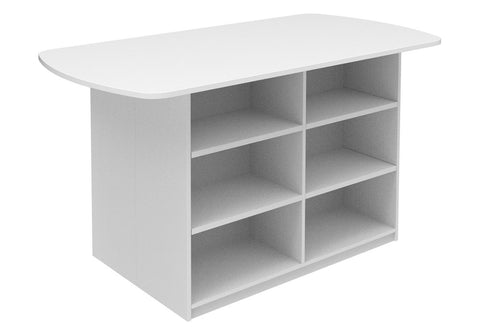 Mascot Leaner Storage Unit - Open Shelves-Meeting Room Furniture-Snow Velvet-Commercial Traders - Office Furniture